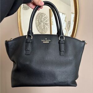 Kate Spade Parker Satchel Black Leather Bag